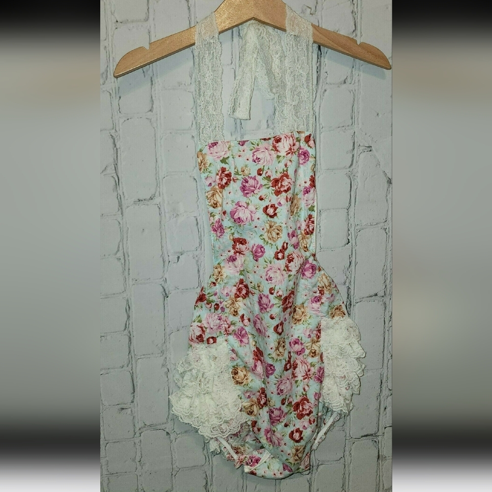 Boutique 18 Months Lace Floral Romper